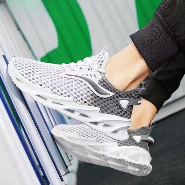 Men's Lace-up Sneakers Mesh Sports Shoes Fashion Hollow-sole Low Top Running Shoes - Image 10